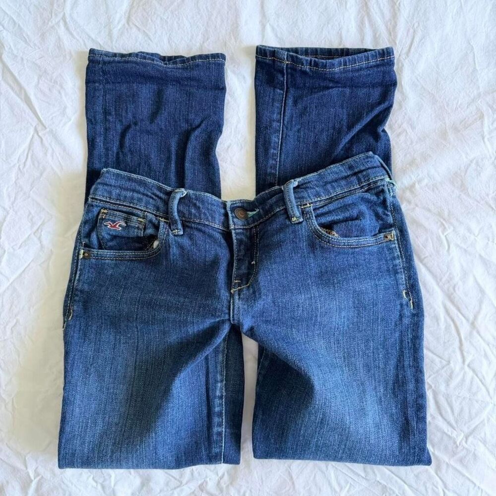 Hollister-co Women's Blue and Navy Jeans